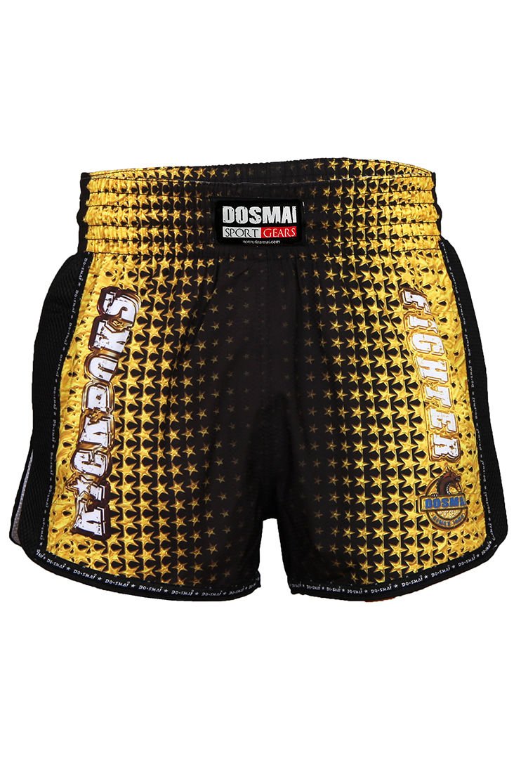 Dosmai Dijital Baskılı Fileli Kickboks Spor Şort KBS239 M - Sarı