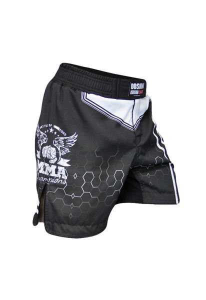 Dosmai Dijital Baskılı Hexagon Mma Spor Şort MMS224 S - Siyah