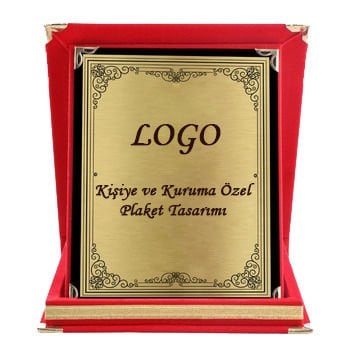 Dosmai Kadife Kılıflı Plaket (Kişi ve Kuruma Özel Tasarım) 12*16cm DA911