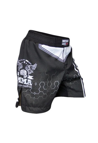 Dosmai Dijital Baskılı Hexagon Mma Spor Şort MMS224 XS - Siyah