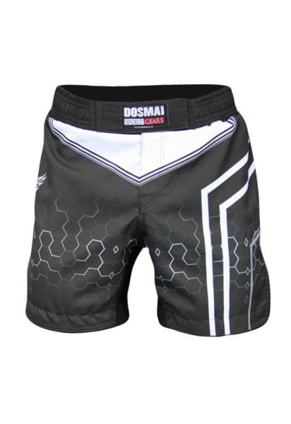 Dosmai Dijital Baskılı Hexagon Mma Spor Şort MMS224 XS - Siyah