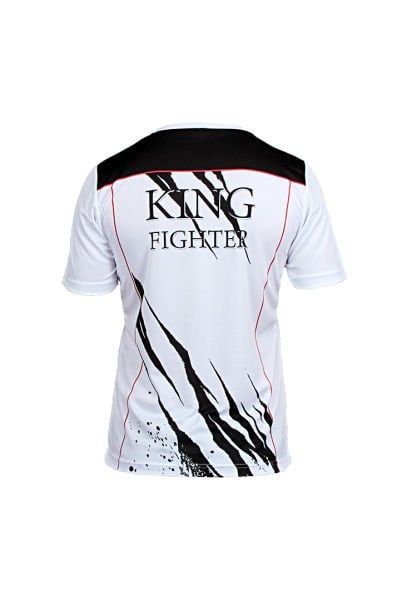 Dosmai Dijital Baskılı King Fighter Bisiklet Yaka Spor T-Shirt FGT037 2XL - Beyaz