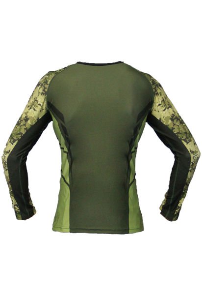 Dosmai Dijital Baskılı Uzun Kollu Long Sleeve Rashguard Spor Shirt RG071 Kamuflaj - L