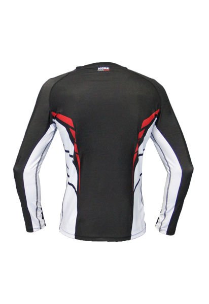 Dosmai Dijital Baskılı Uzun Kollu Long Sleeve Rashguard Spor Shirt RG071 Siyah-Beyaz - M