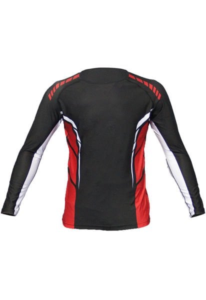 Dosmai Dijital Baskılı Uzun Kollu Long Sleeve Rashguard Spor Shirt RG071 Siyah-Kırmızı - XL