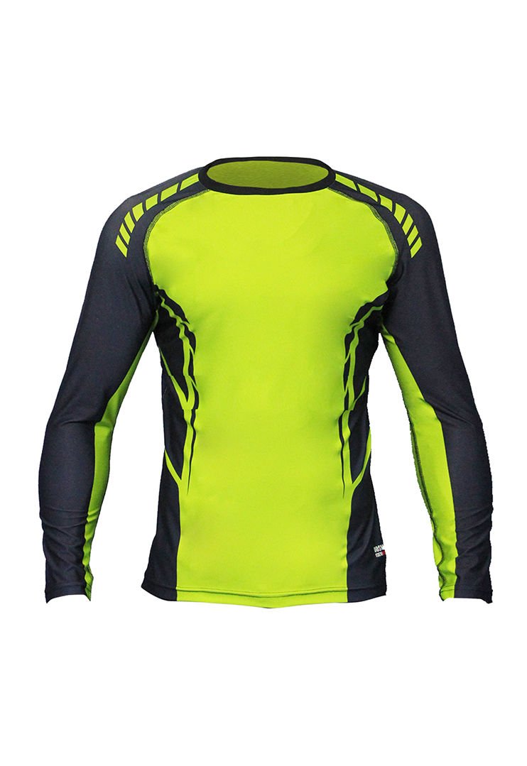 Dosmai Dijital Baskılı Uzun Kollu Long Sleeve Rashguard Spor Shirt RG071 Yeşil - XL