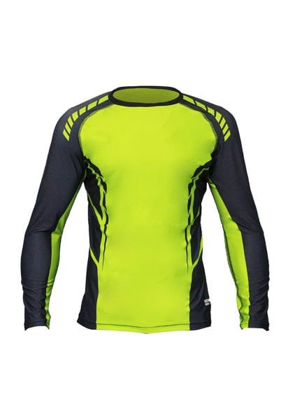 Dosmai Dijital Baskılı Uzun Kollu Long Sleeve Rashguard Spor Shirt RG071 Yeşil - XL