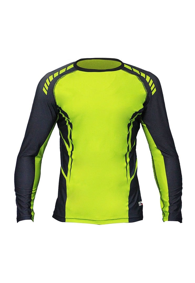 Dosmai Dijital Baskılı Uzun Kollu Long Sleeve Rashguard Spor Shirt RG071 Yeşil - XS