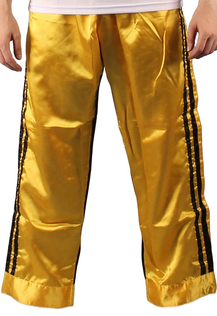 Dosmai İki Şeritli Kick Boks Wushu Pantolonu PA173 Sarı - 160 cm