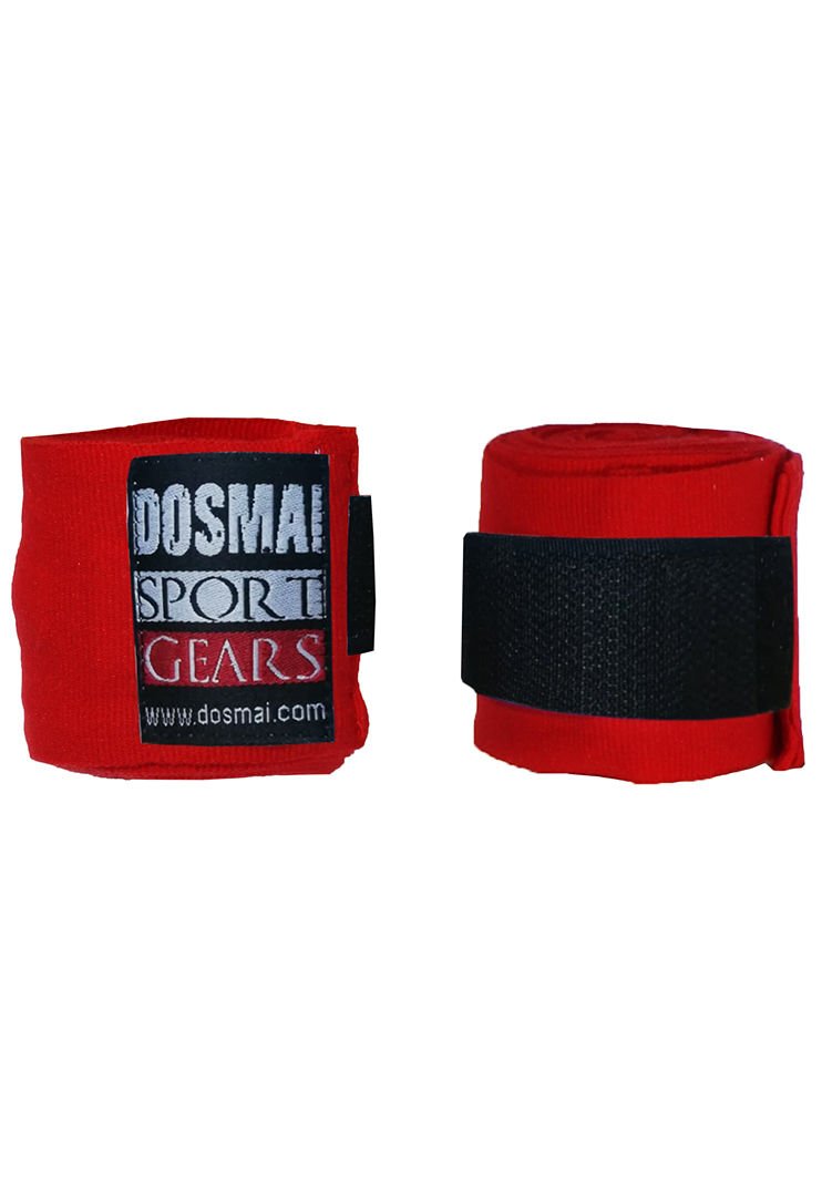 Dosmai Boks Kick Boks Muay Thai El Bilek Bandajı 2,5 m KO364 Kırmızı