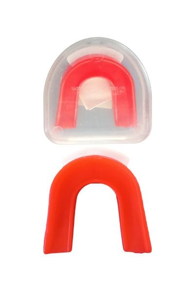 Dosmai Koruma Kutulu Çift Damak Boks Kick Boks Basketbol Silikon Dişlik KO383 Kırmızı