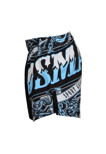 Dosmai Dijital Baskılı Snake Spor Şort FGS238 Siyah Mavi - XL