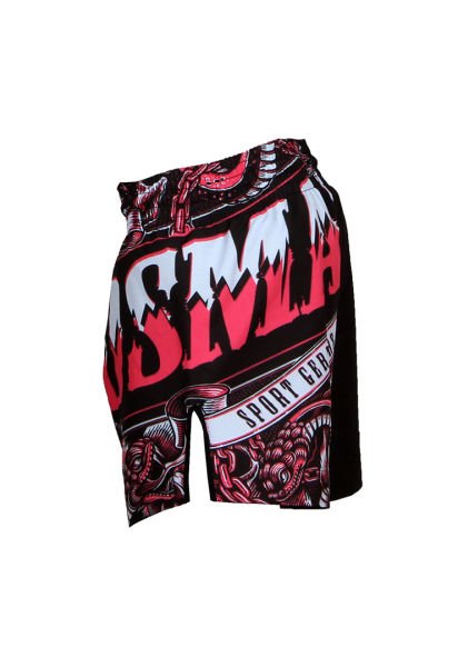 Dosmai Dijital Baskılı Snake Spor Şort FGS238 Siyah Kırmızı - L