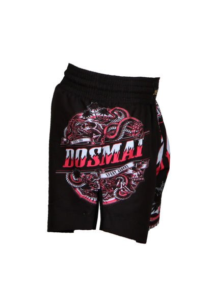 Dosmai Dijital Baskılı Snake Spor Şort FGS238 Siyah Kırmızı - M
