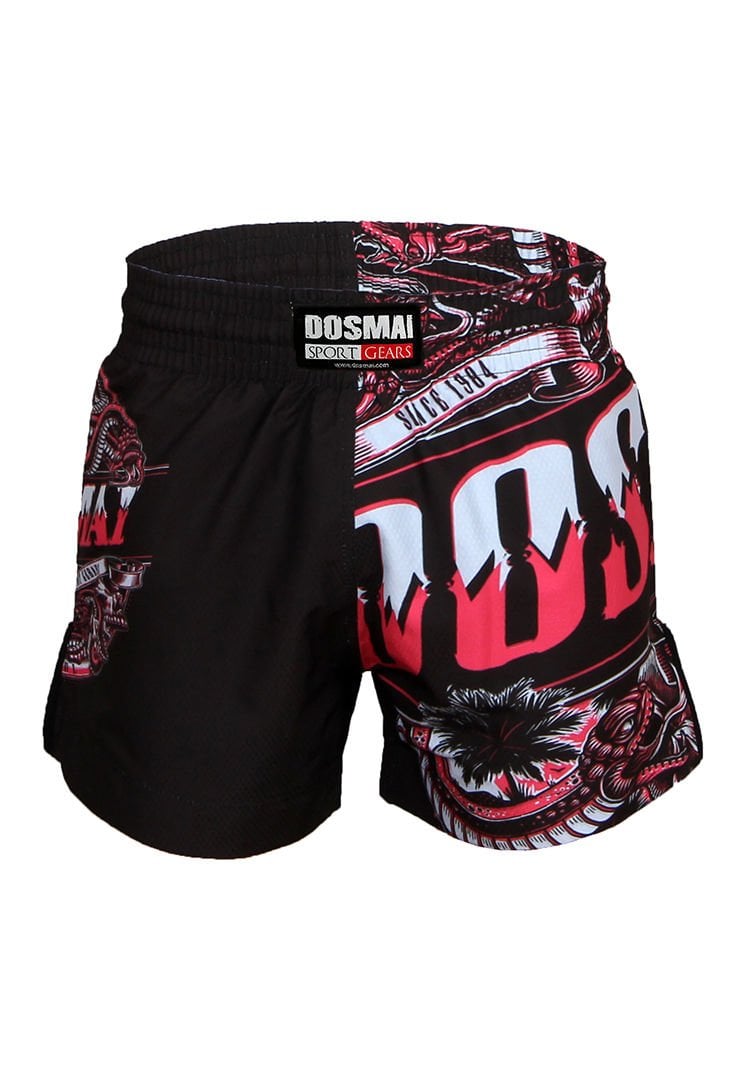 Dosmai Dijital Baskılı Snake Spor Şort FGS238 Siyah Kırmızı - XL